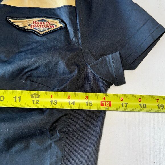 Harley Davidson 120th Anniversary Elemental Zip Front Shirt Black Women's XS NWT - Picture 4 of 6